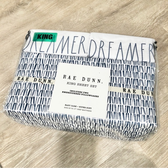 Rae Dunn DREAMER Sheet Set (King) - Picture 2 of 4